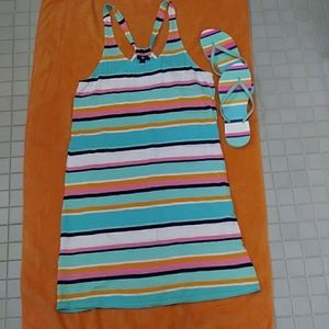 Gap Beach cover up w/matching Gap flip flops